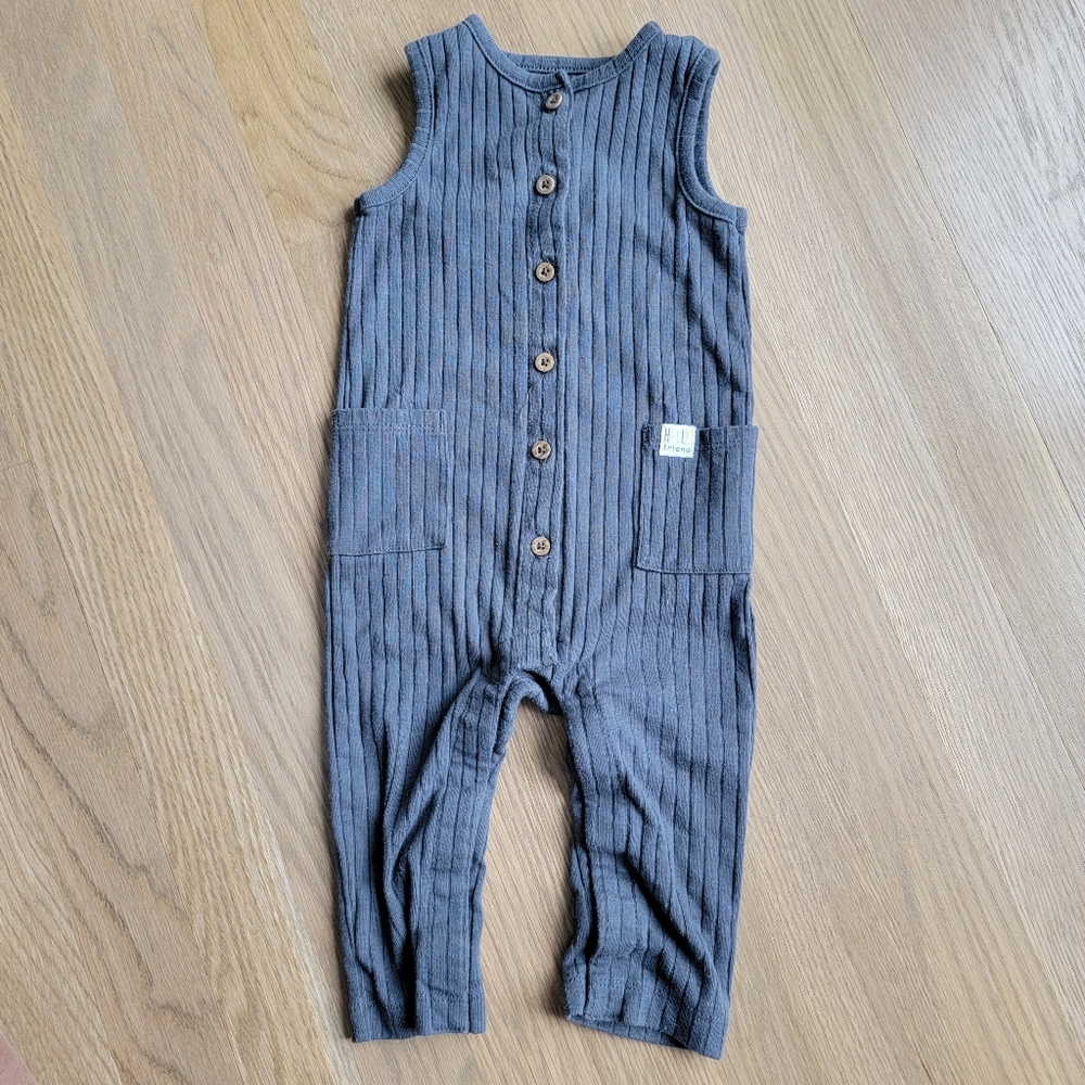 Carter's Sleeveless Dark Gray Coveralls, Size 9 Months - Picture 1 of 3